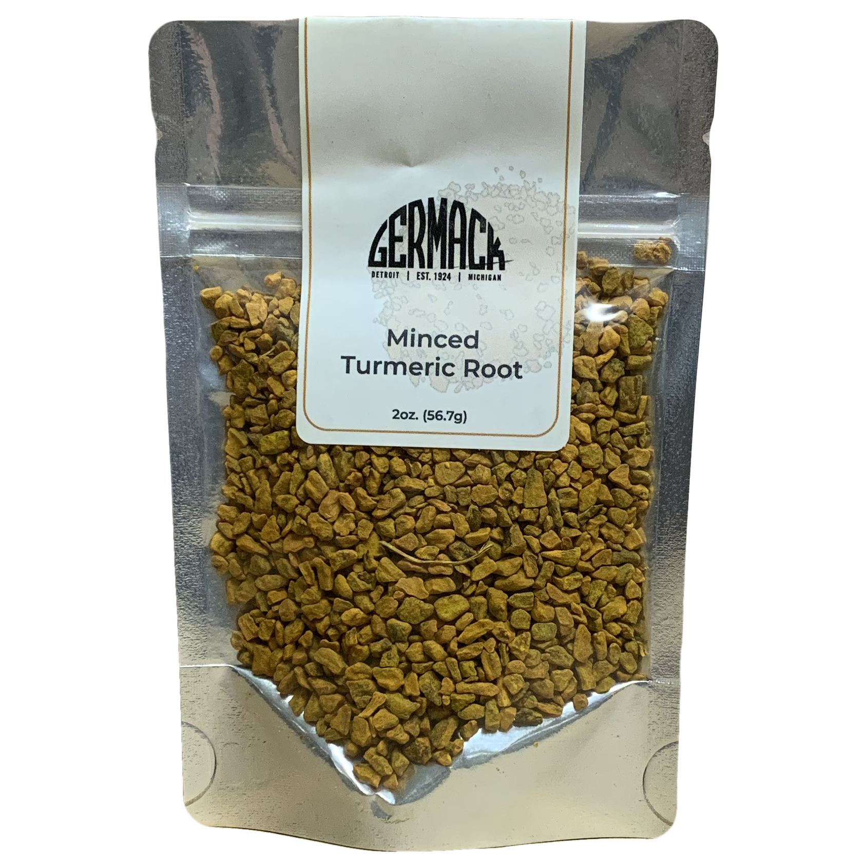 Picture Turmeric Root (Minced), 2oz