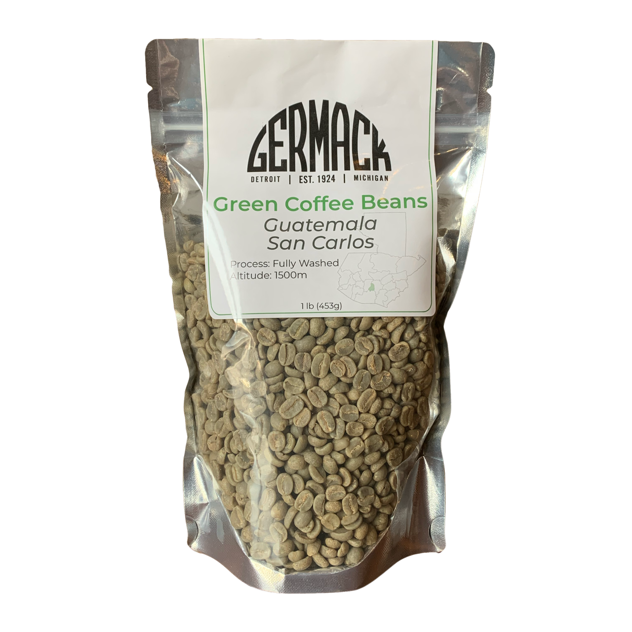 Picture Germack Green Coffee Beans (1 lb) - Guatemala San Carlos