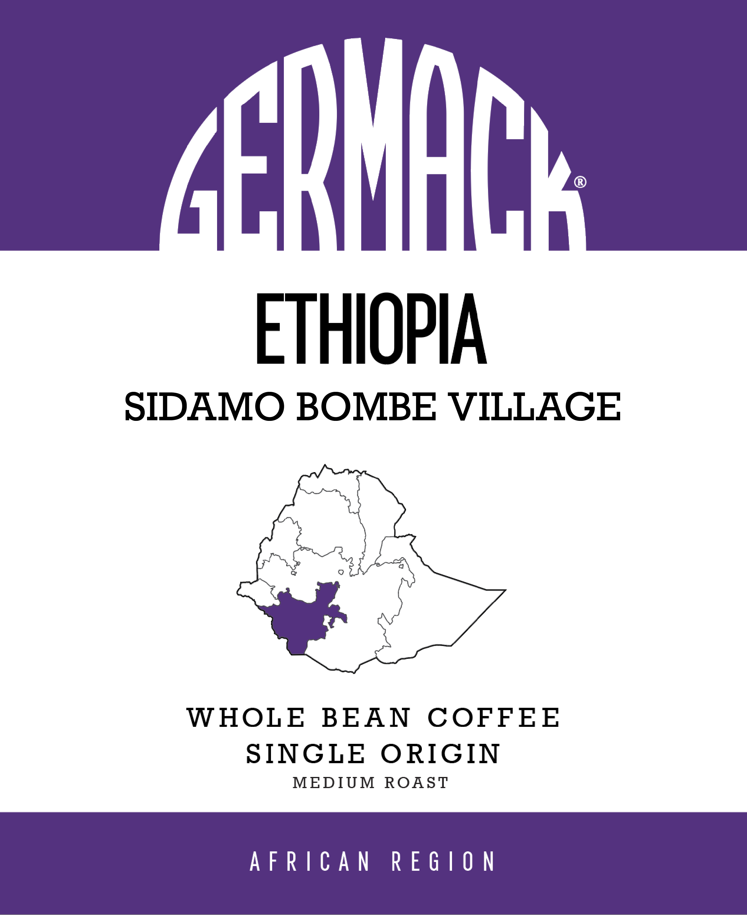 Picture Germack Coffee (5 LB.) - Ethiopia Sidiamo Bombe Village