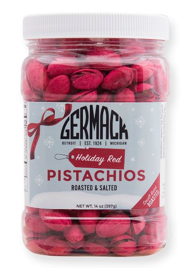Picture Pistachios RED Roasted Salted 14oz Jar