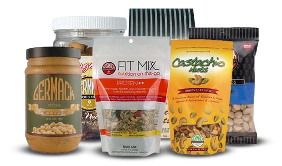 Pistachios, cashews, almonds