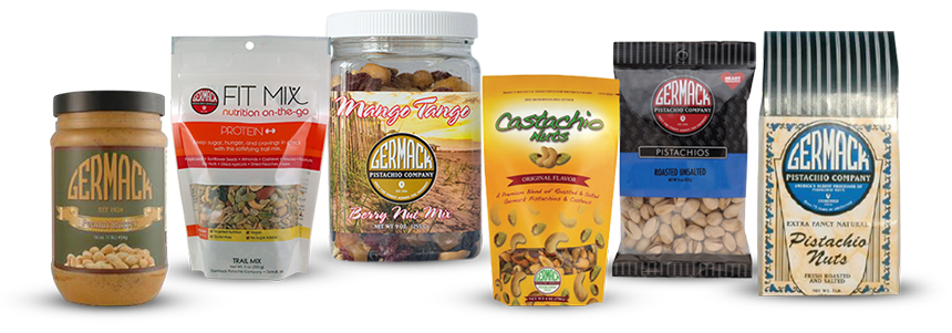 Pistachios, cashews, almonds