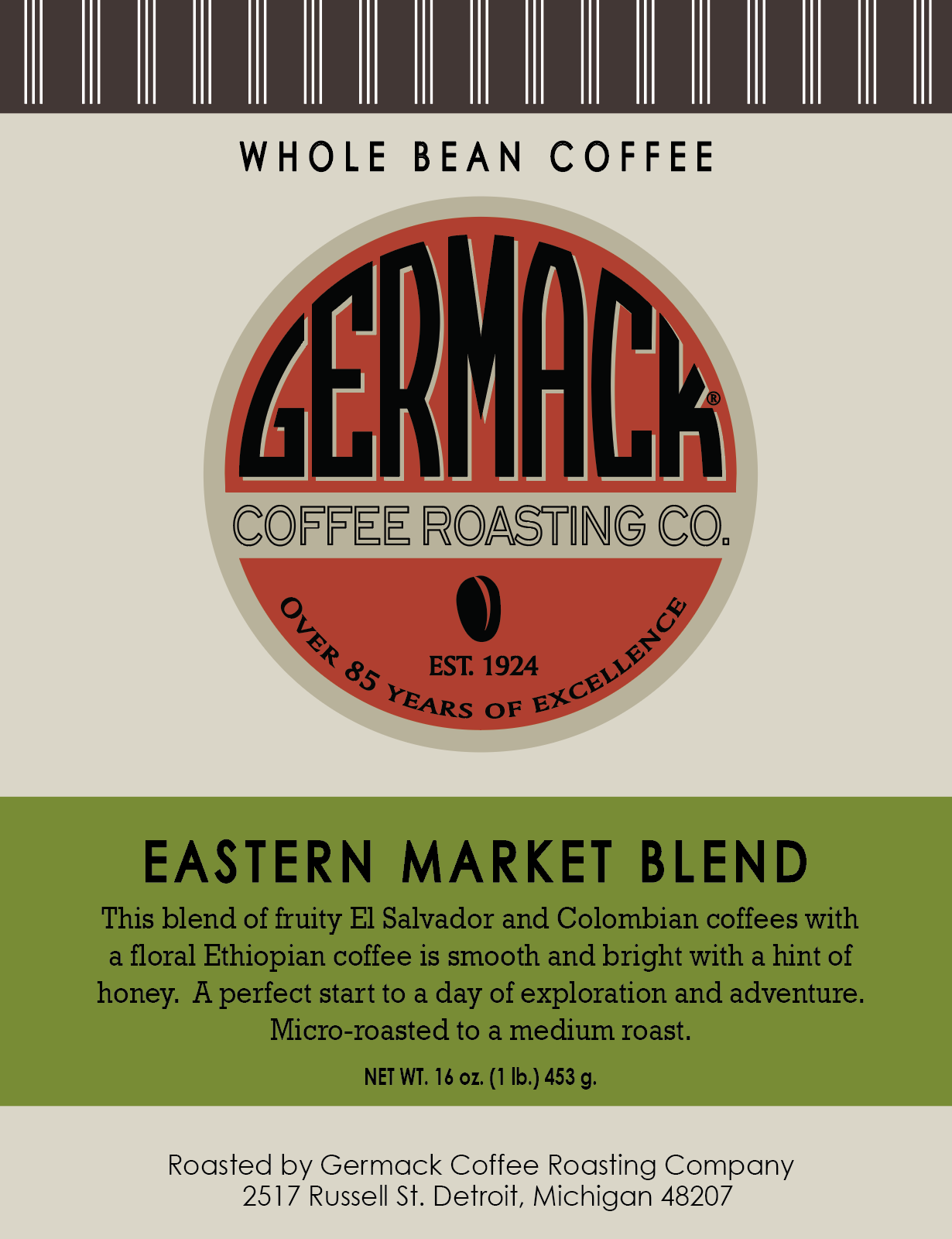 Picture Germack Coffee Eastern Market Blend -  1 lb.