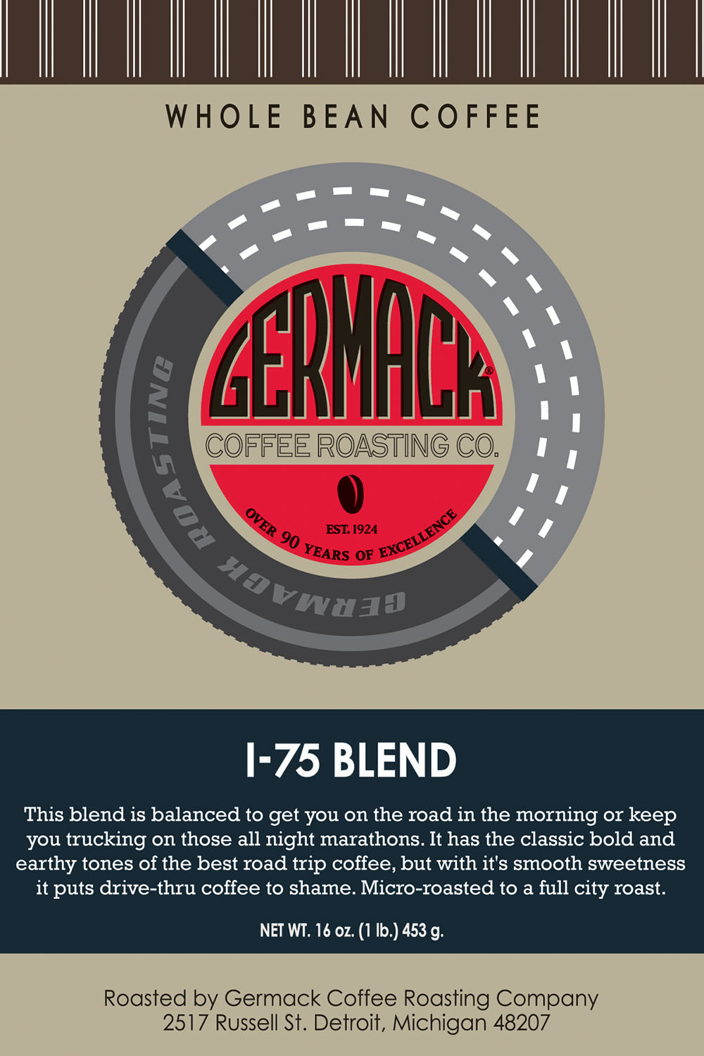 Picture Germack Coffee I-75 Blend - 1 lb.