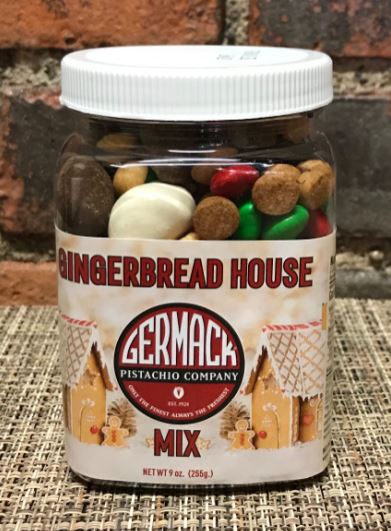 Picture Gingerbread House (Gingerbread Almonds, Chocolate Gems, Yogurt Cranberries, Peanuts, Pecans and Cinnamon Chortles) 9oz