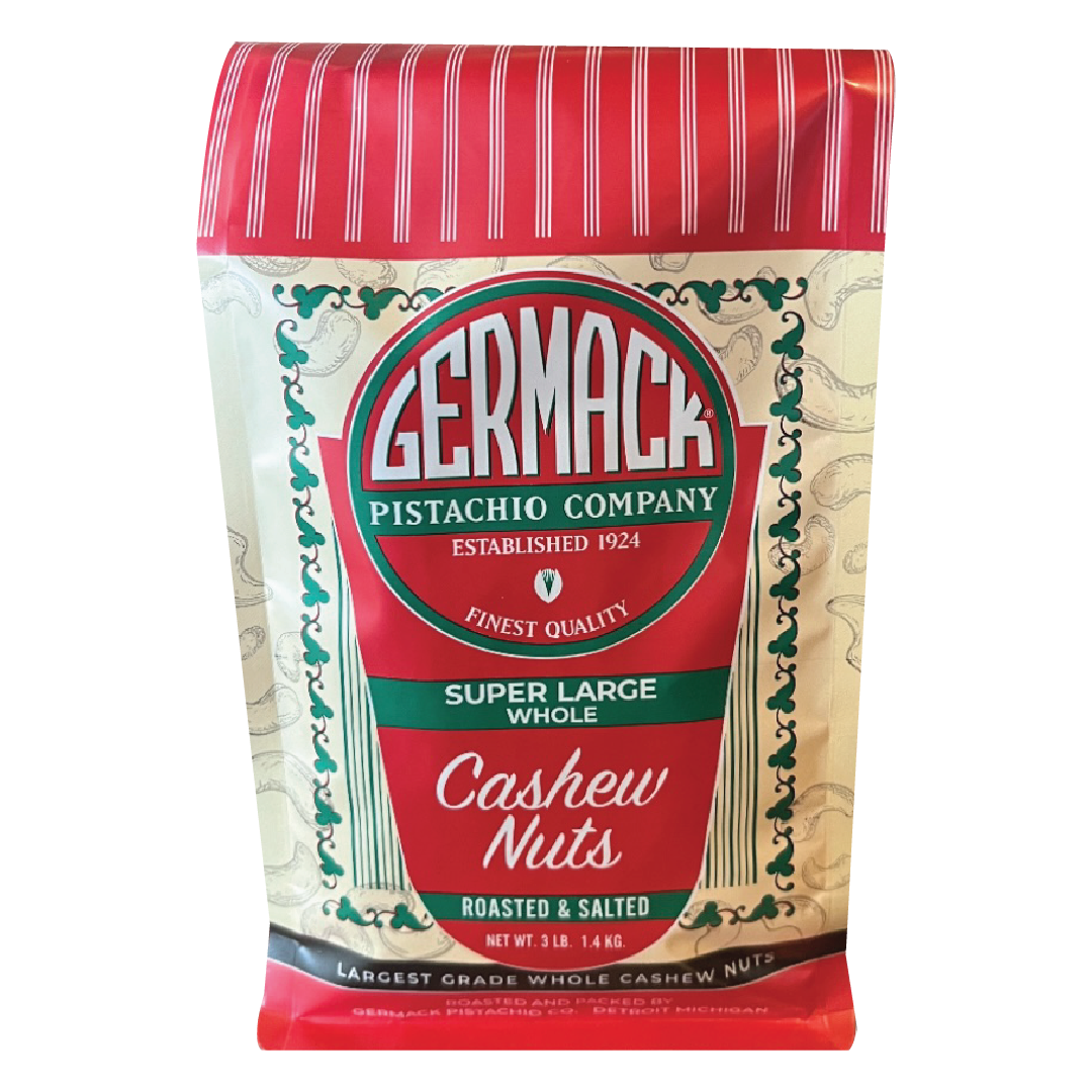 Picture Cashews - Super Large Whole - Roasted, Salted 3 lb Paper Bag  C6