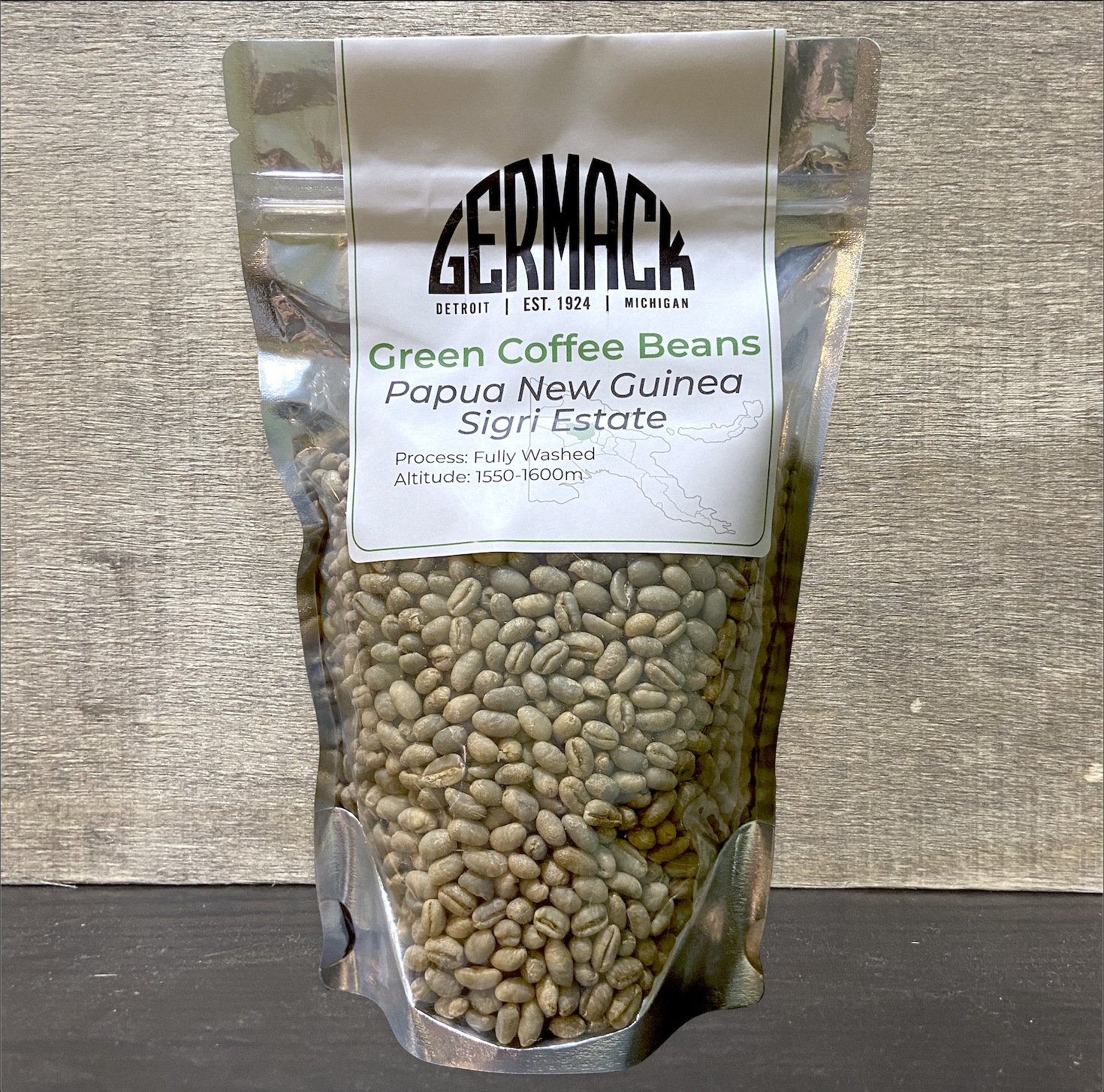 Picture Germack Green Coffee Beans (1 lb) - Papua New Guinea Sigri Estate