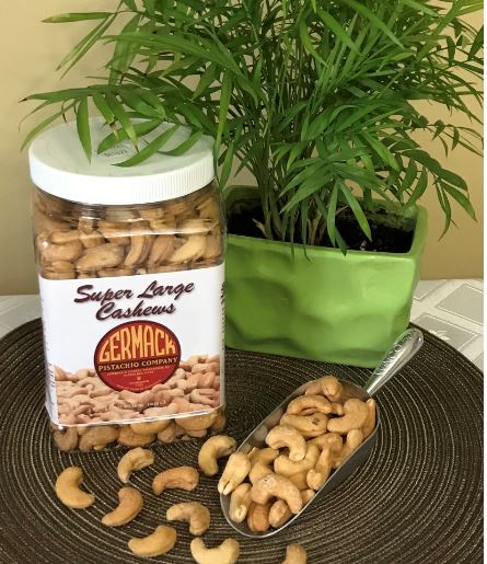 Picture Cashews - Super Large Whole - Roasted, Salted 36 oz  Jar. C6