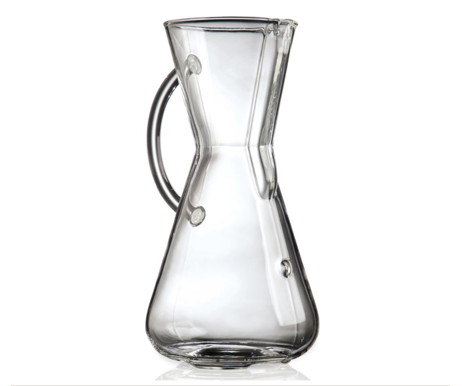 Picture Three Cup Glass Handle Chemex