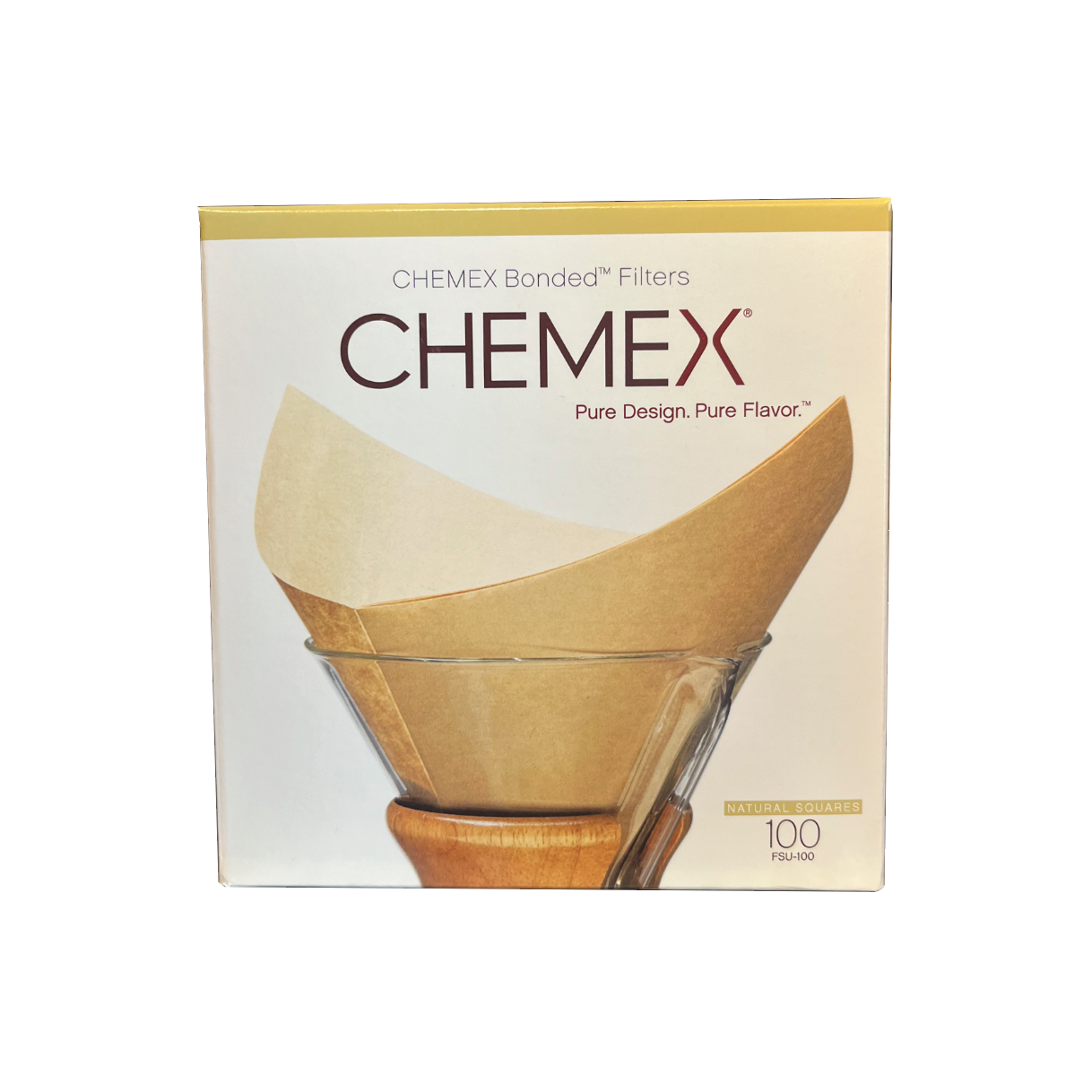 Picture Chemex Square Bonded Filters - Natural (100 ct)