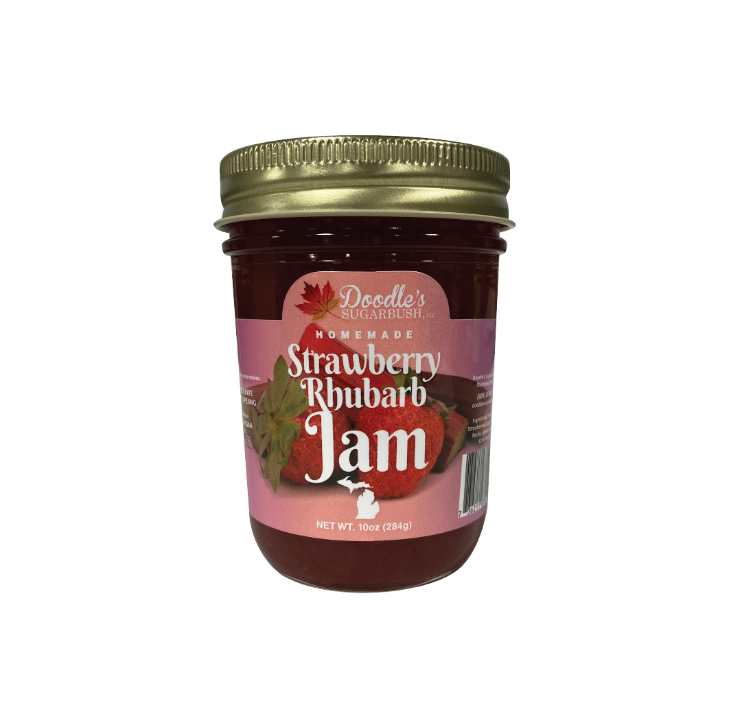 Picture Doodle's Sugarbush Homemade Strawberry Rhubarb Jam - 10oz