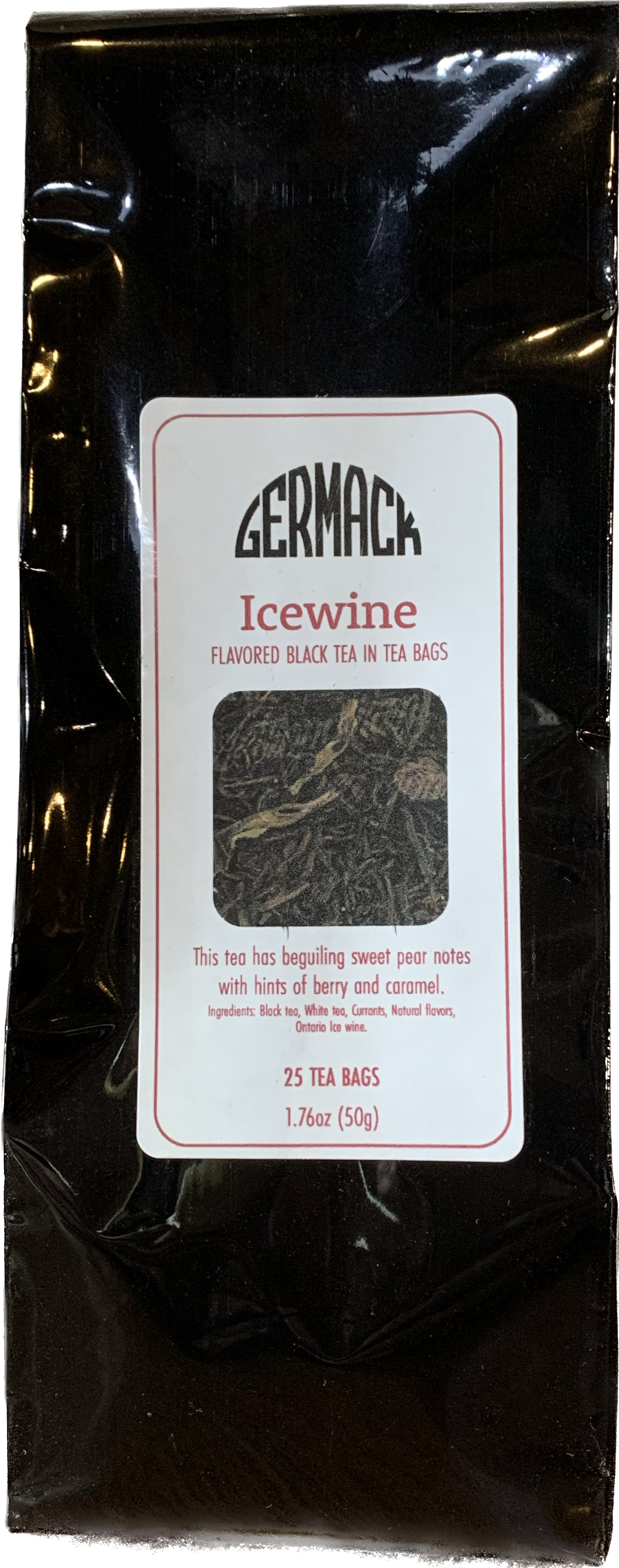 Picture Tea Bags Black Icewine Flavored 25 bags