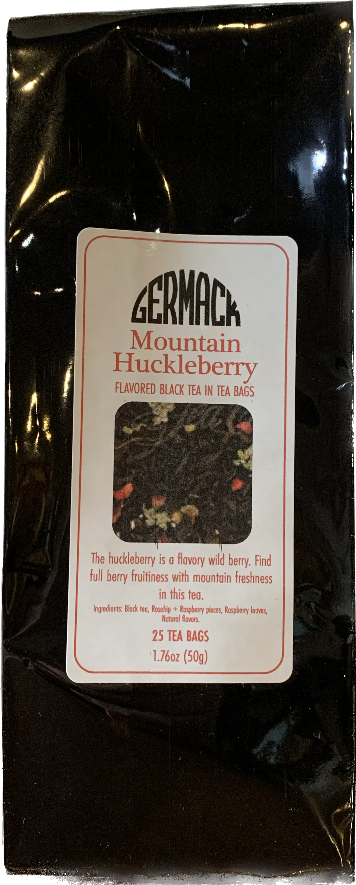 Picture Mountain Huckleberry Flavored Black Tea Bags