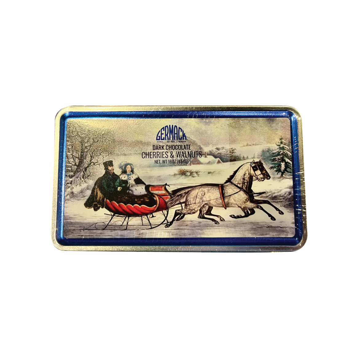 Picture Currier & Ives Collector Tin (Dark Chocolate Mix) 16oz