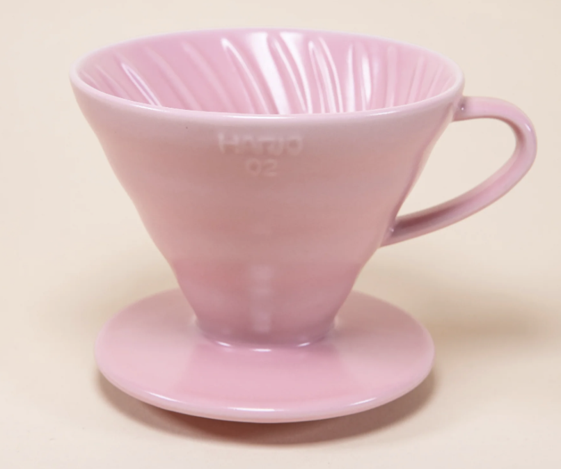 Picture Hario V60 Ceramic Coffee Dripper, 02 Matte Pink