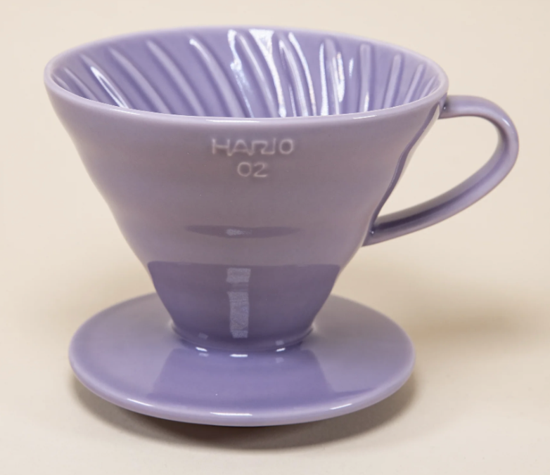 Picture Hario V60 Ceramic Coffee Dripper, 02 Purple Heather