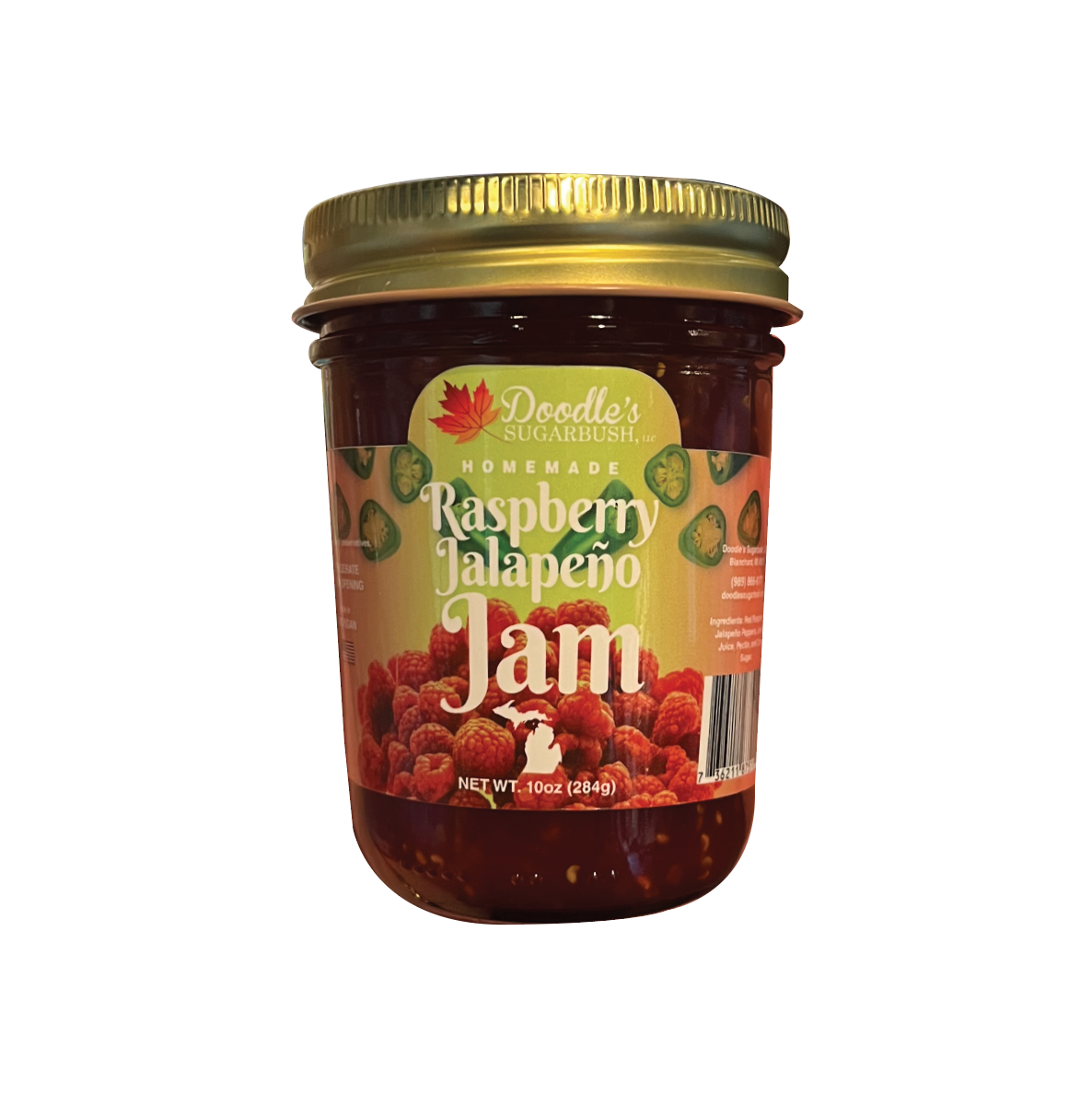 Picture Doodle's Sugarbush Homemade Raspberry Jalapeno Jam - 10oz