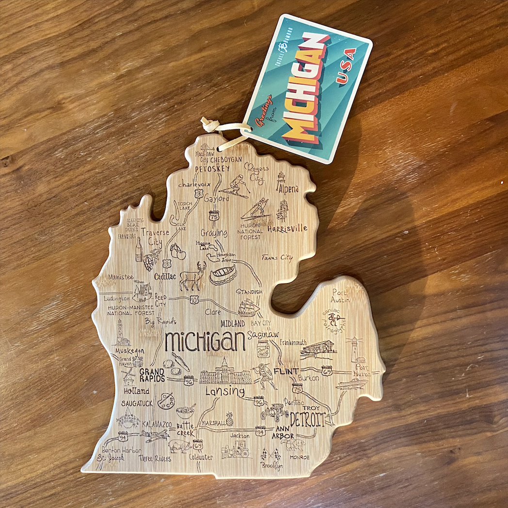 Picture Michigan Bamboo Destination Cutting Board