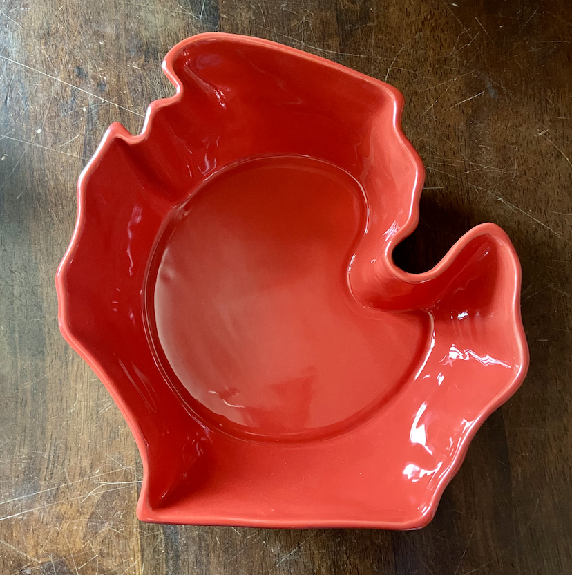 Picture Michigan Ceramic Bowl - Red