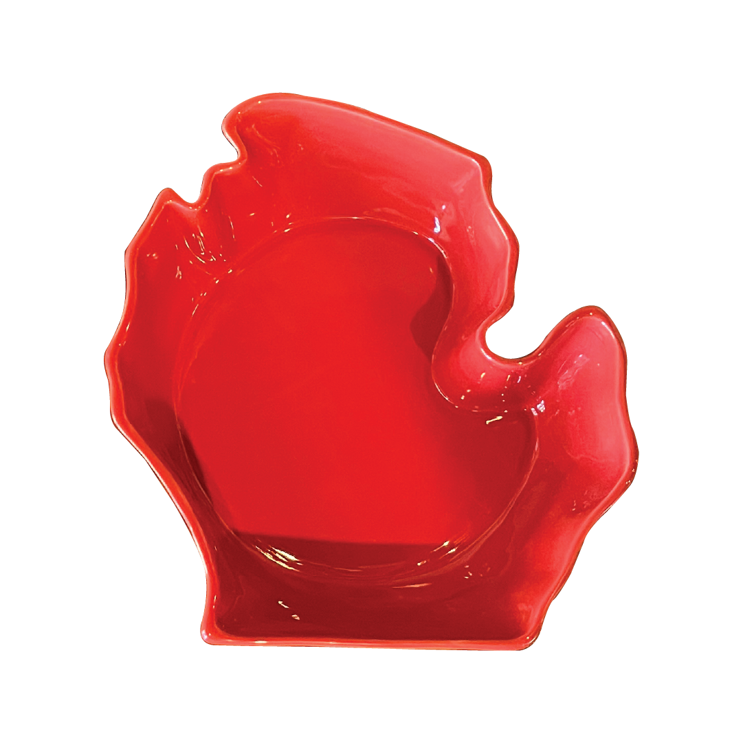 Picture Michigan Ceramic Bowl - Red