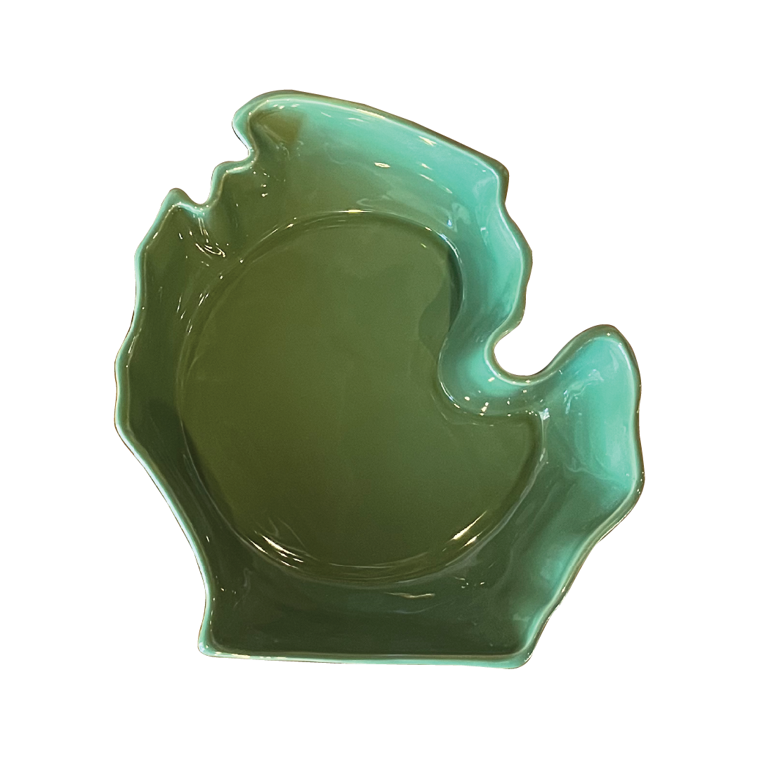 Picture Michigan Ceramic Bowl - Green