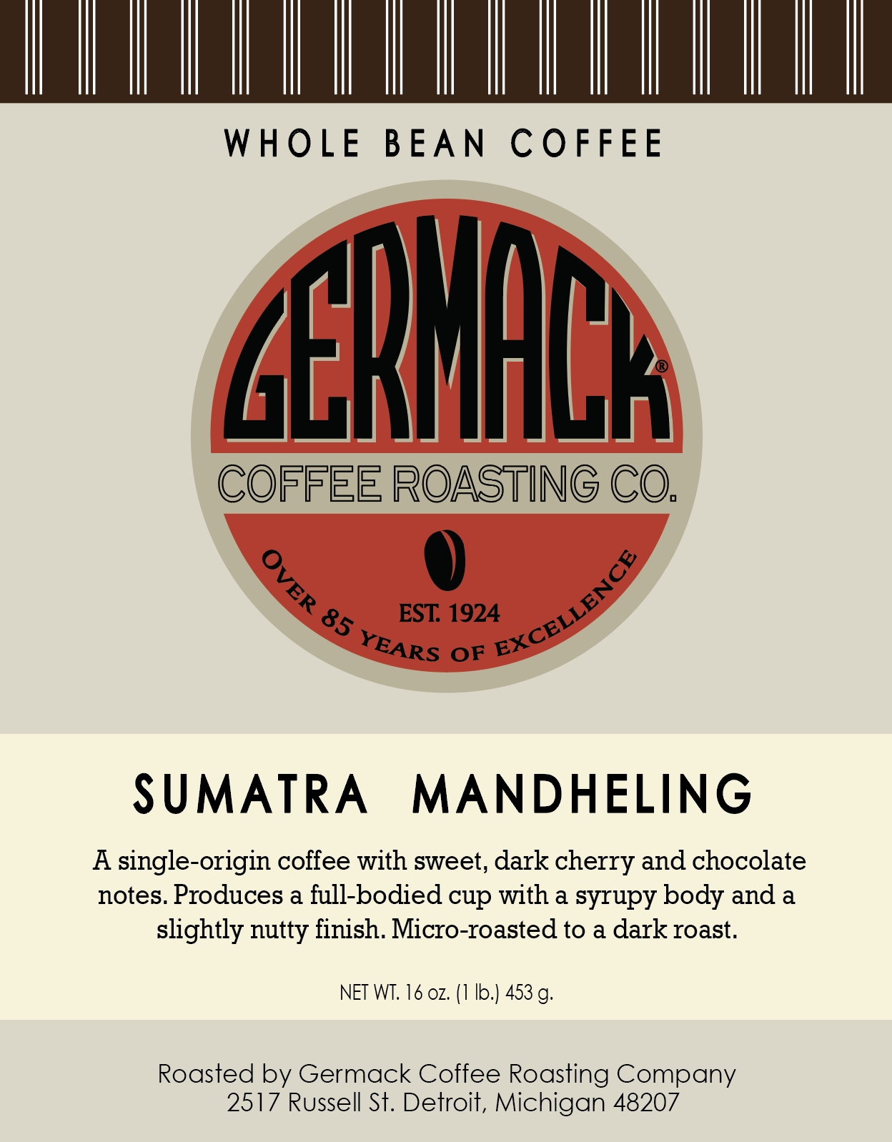 Picture Germack Coffee Sumatra - 5lb