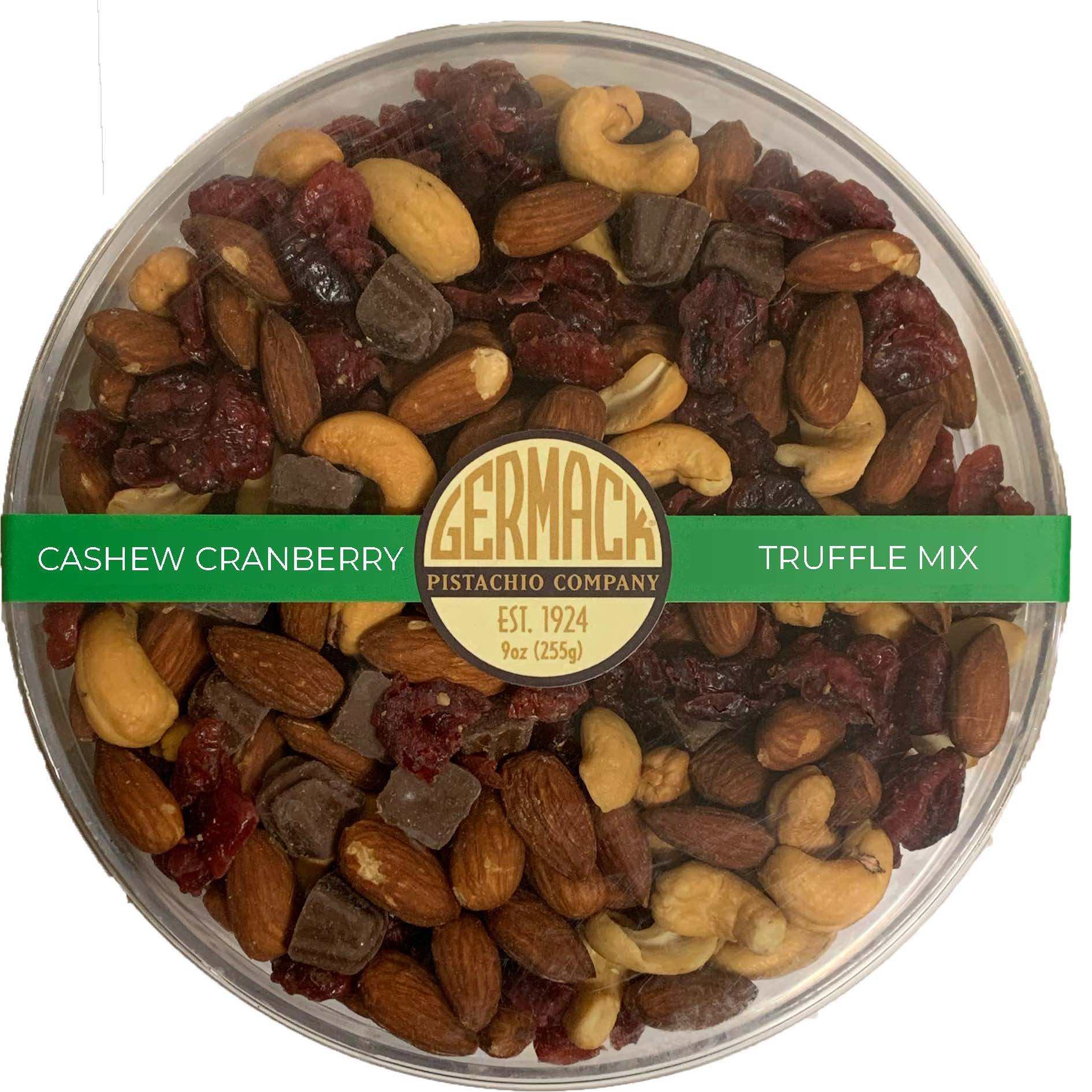 Picture Cashew Cranberry Truffle 9oz Tray 6"