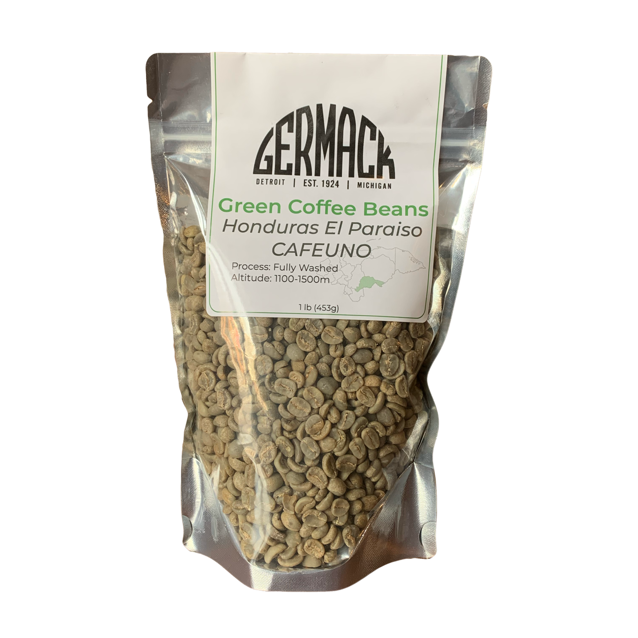 Picture Germack Green Coffee Beans (1lb) - Honduras El Paraiso Cafeuno 