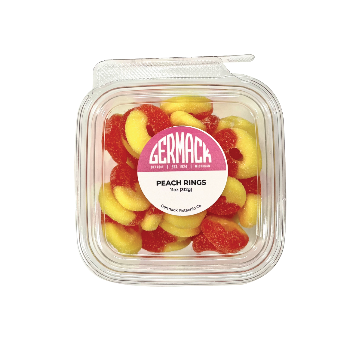 Picture Gummy Peach Rings 11oz