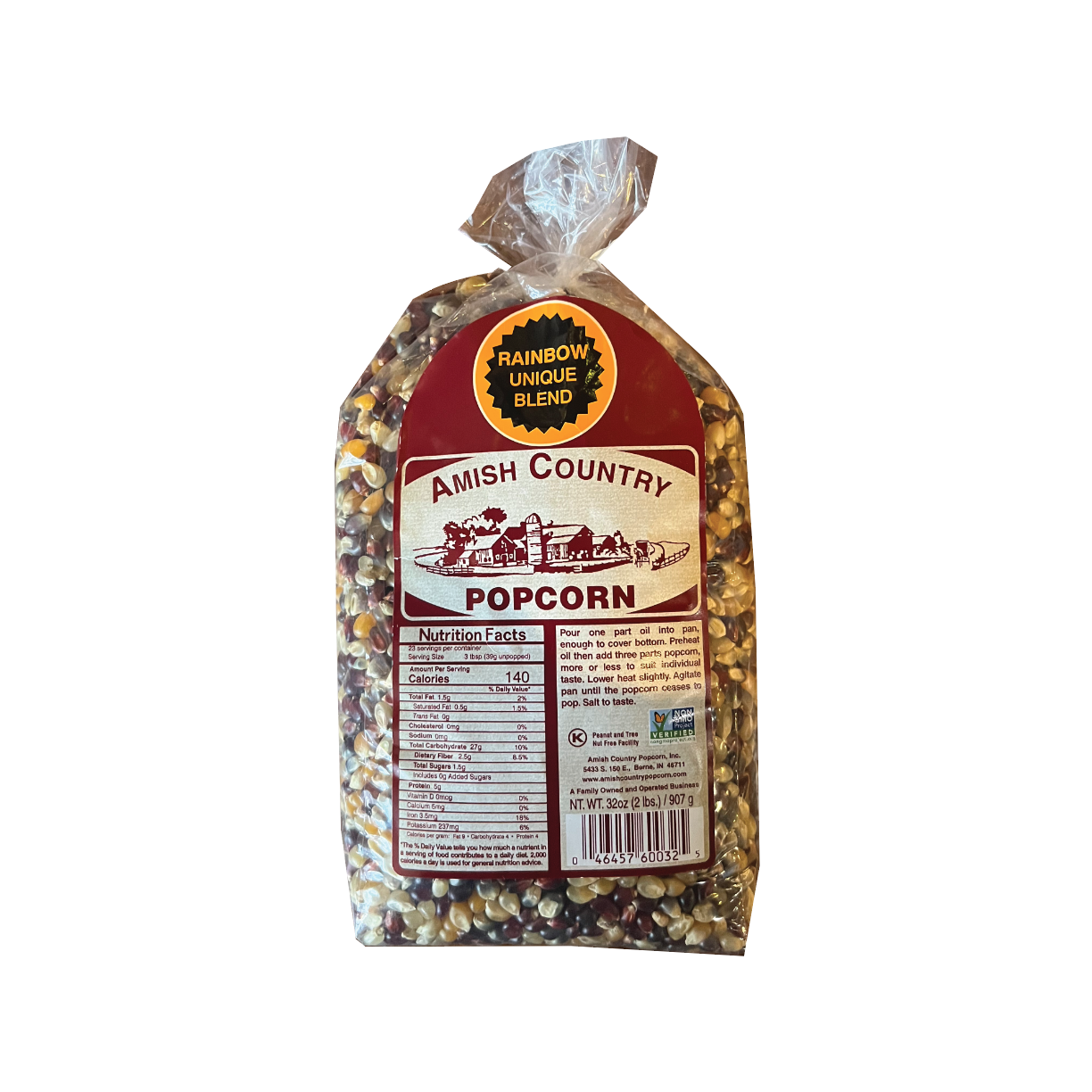 Picture Amish County Popcorn - Rainbow Variety - 32oz