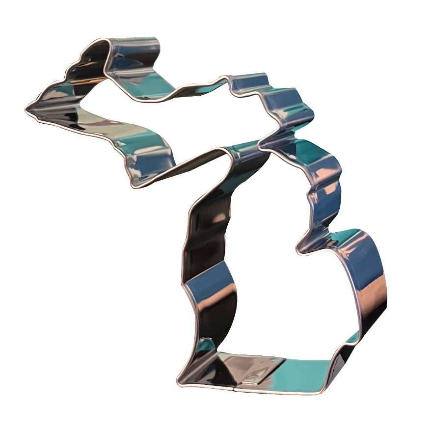 Picture Michigan - Metal Cookie Cutter - Upper & Lower Peninsula 3in