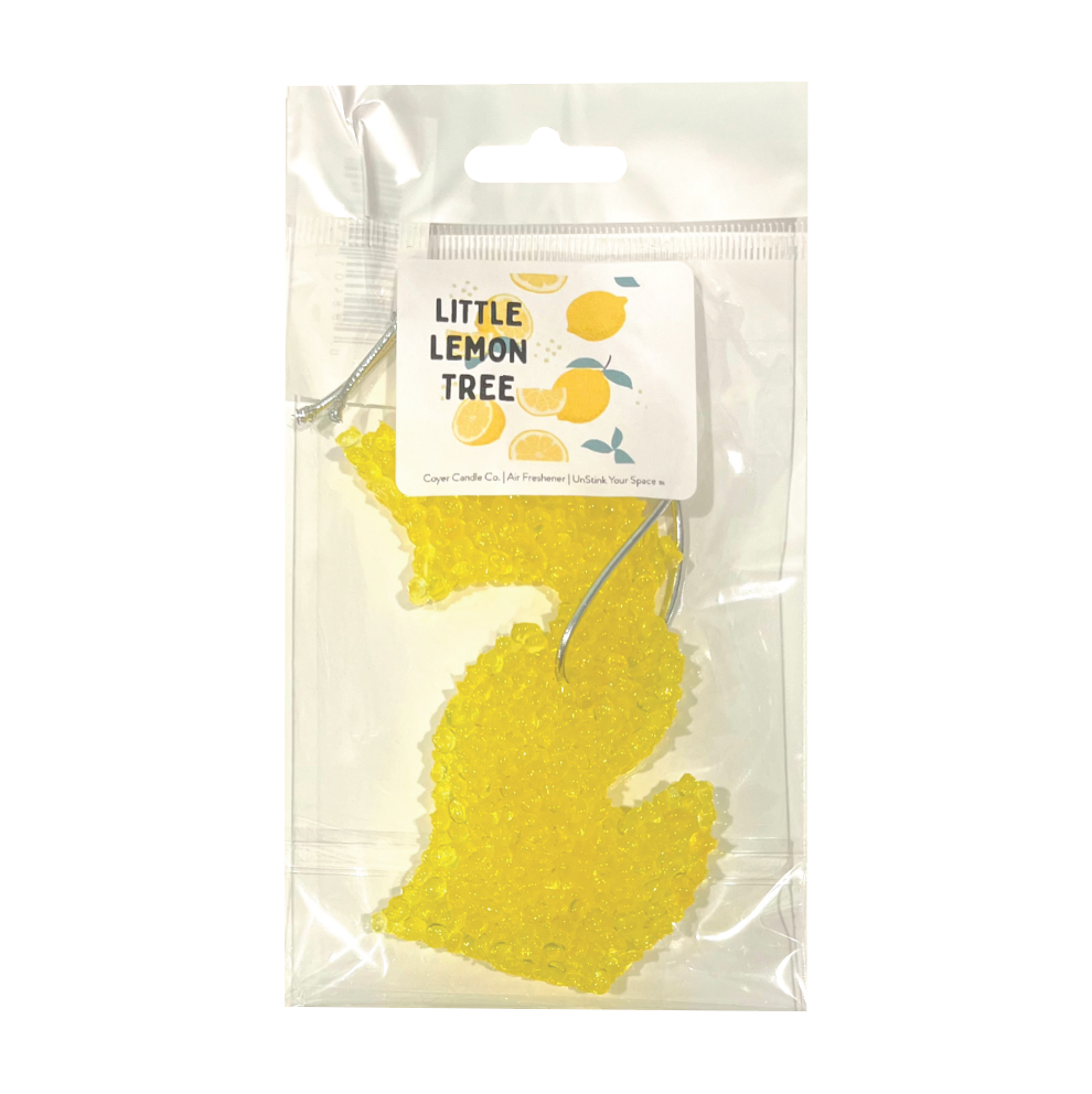 Picture Michigan Air Freshner - Yellow - Little Lemon Tree