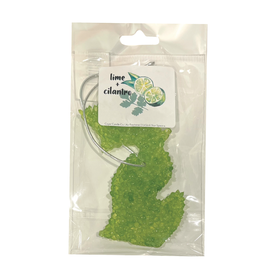 Picture Michigan Air Freshner - Lime Green - Lime & Cilantro