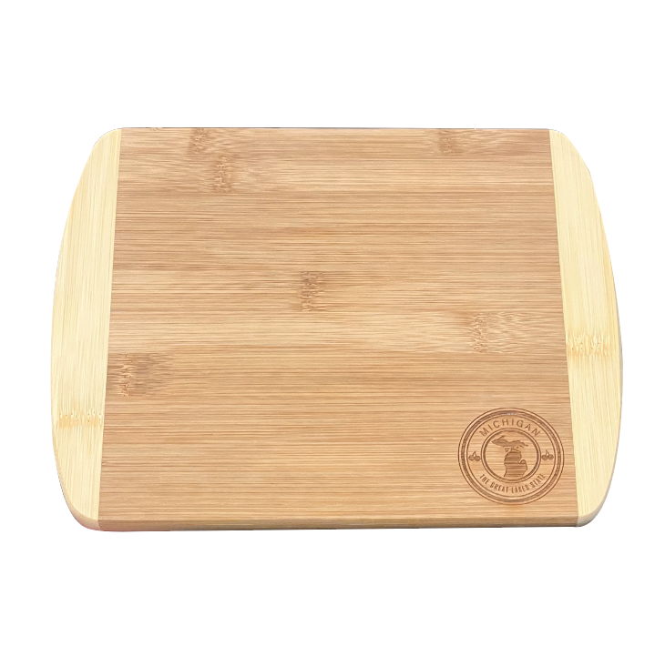 Picture Cutting & Serving Board - Michigan Stamped Rectangle