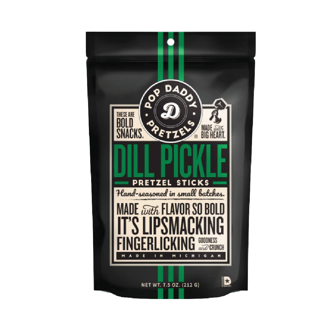 Picture Pretzels - PopDaddy - Dill Pickle Seasoned -  7.5oz