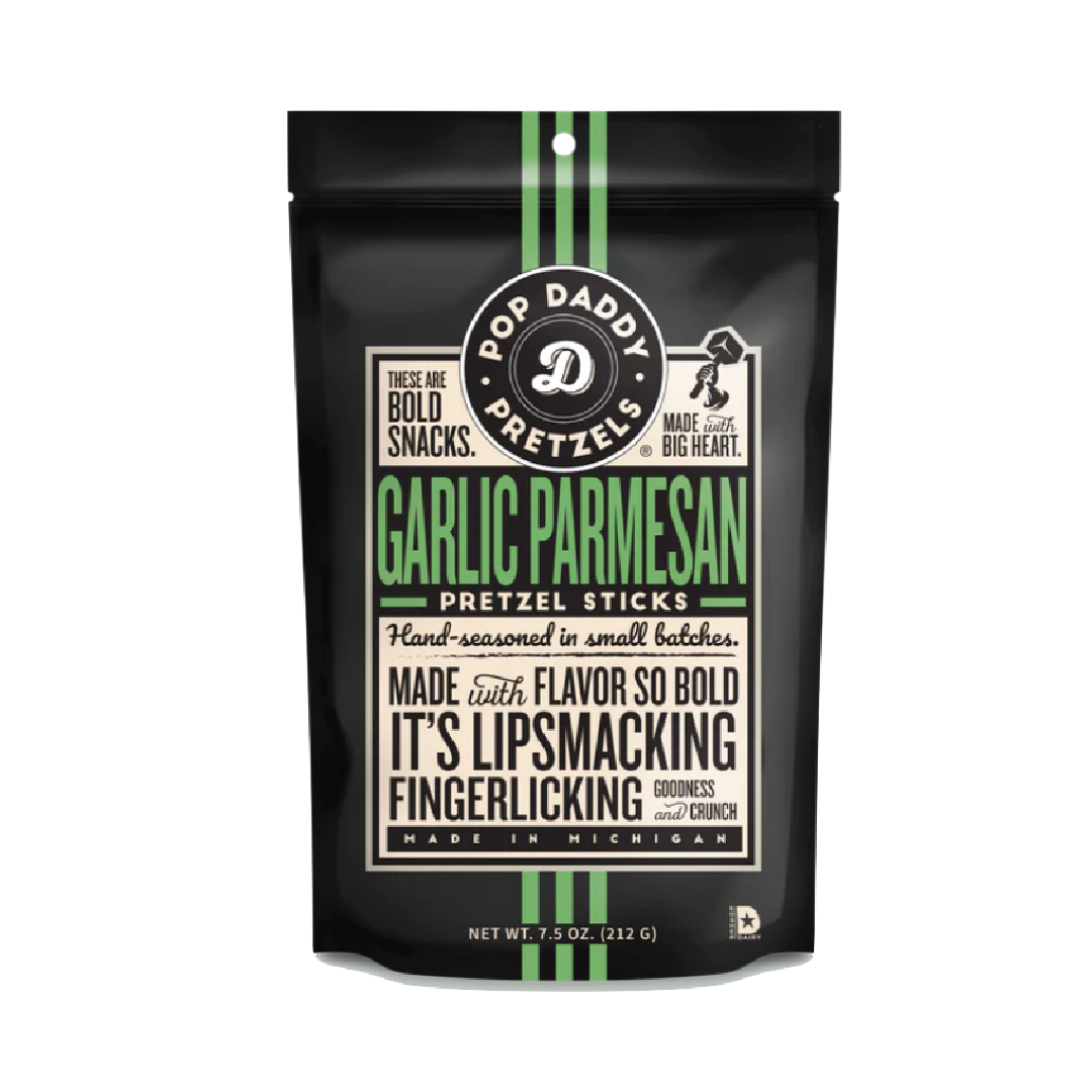 Picture Pretzels - PopDaddy - Garlic Parmesan Seasoned - 7.5oz