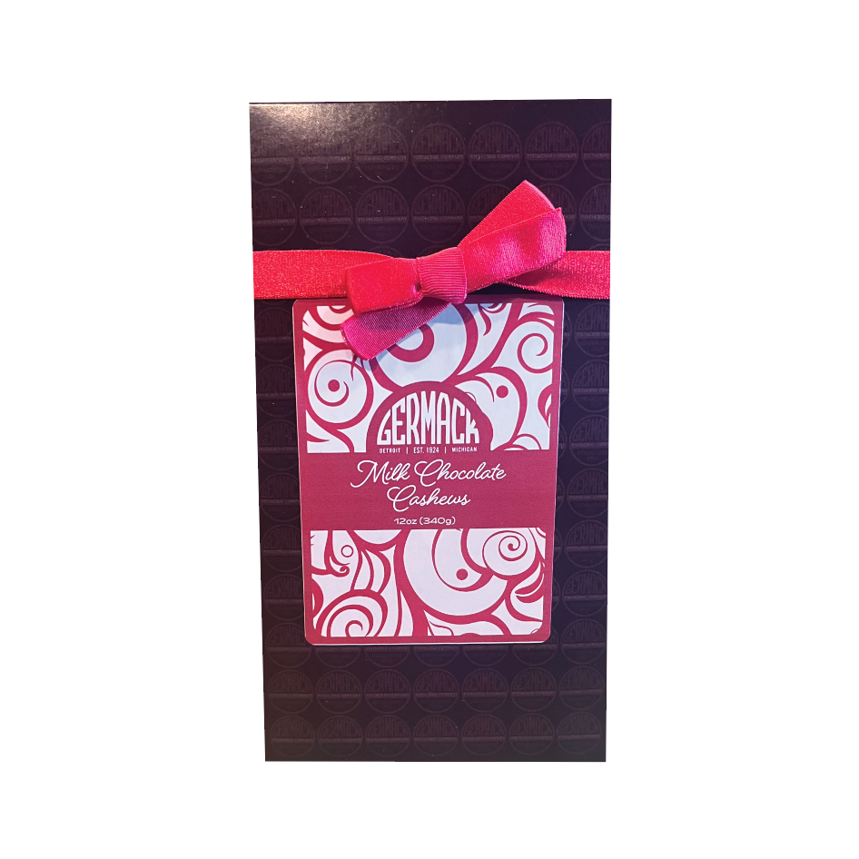 Picture Germack Holiday Gift Box 12oz - Milk Chocolate Cashews