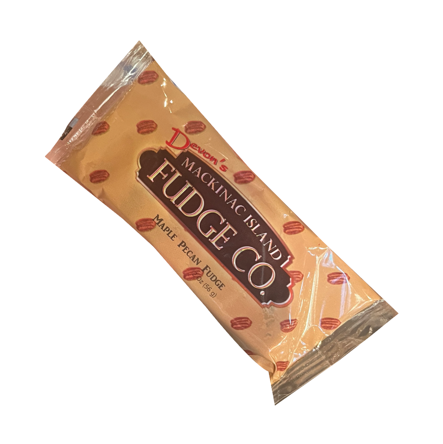 Picture Mackinac Island Fudge - Maple Pecan Chocolate Fudge - 2oz