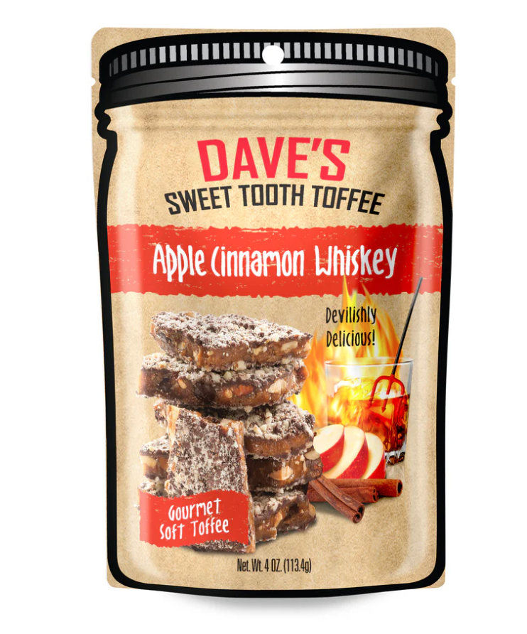Picture Dave's Sweet Tooth Toffee 4oz - Apple Cinnamon Whiskey