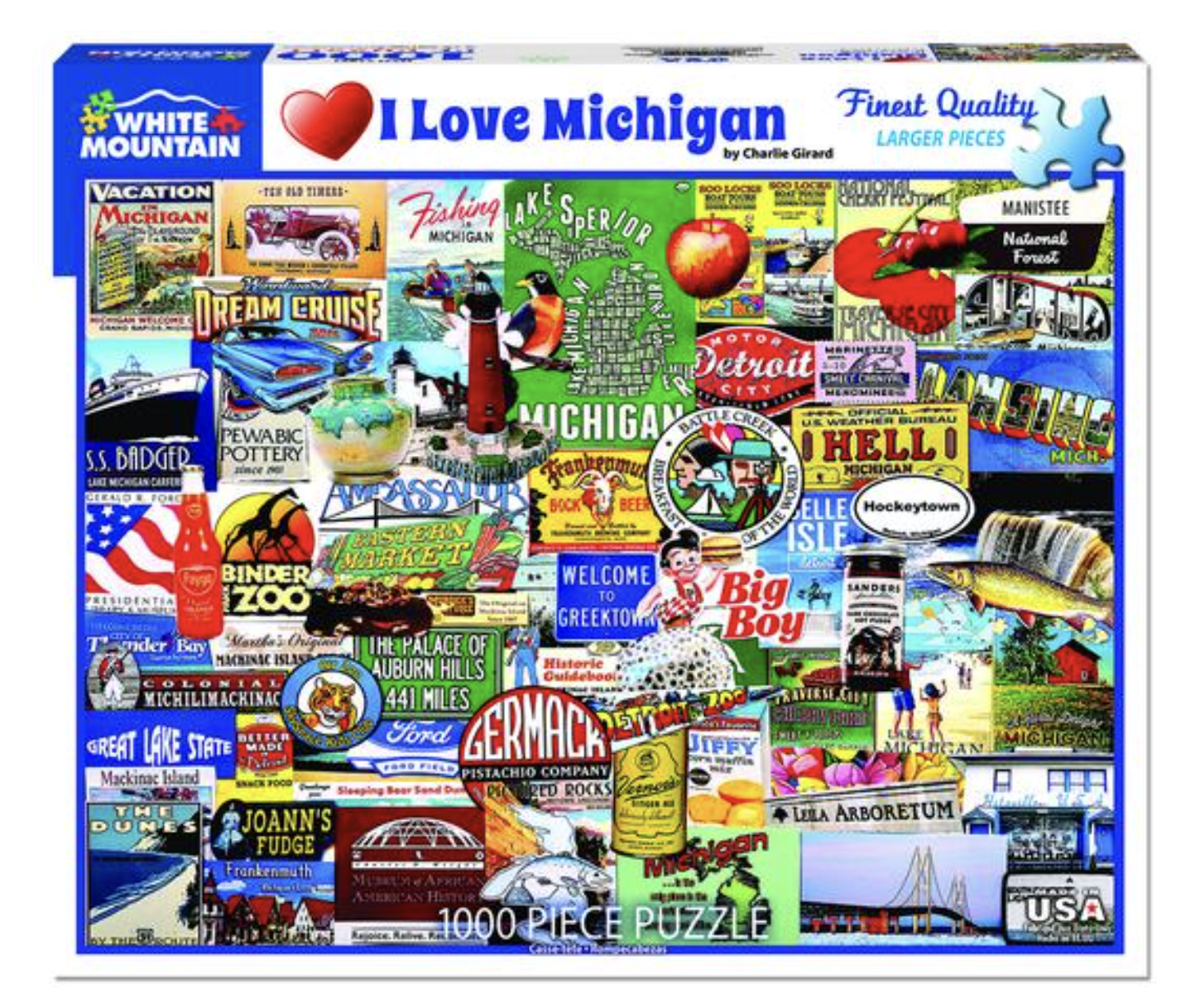 Picture I Love Michigan - 1000 Piece Puzzle