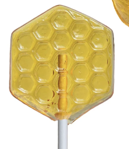 Picture Lollipop - Honeycomb - Yellow