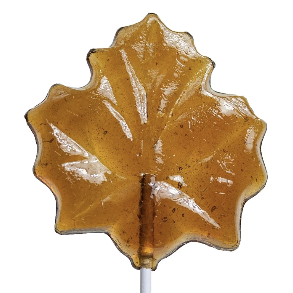 Picture Lollipop - Mini Maple Leaf - Brown