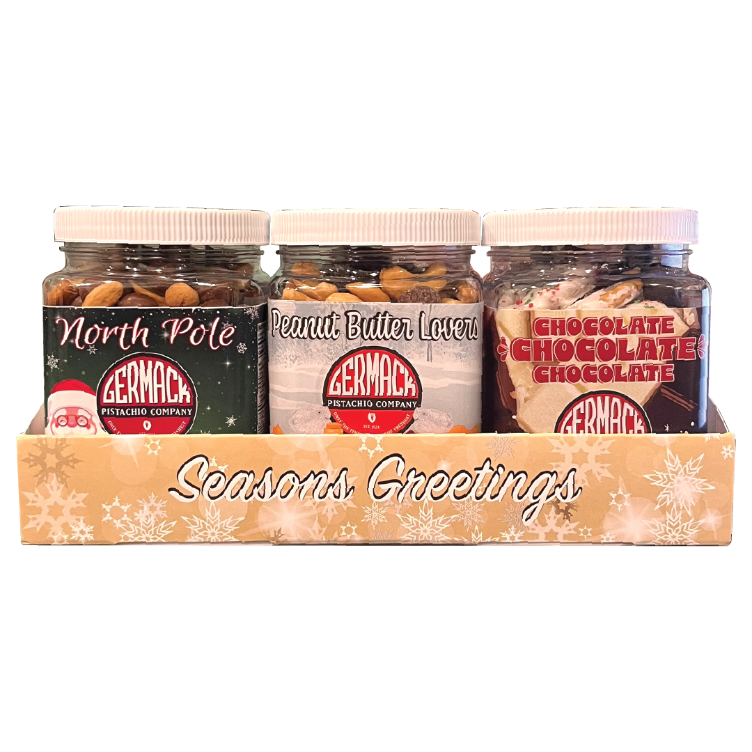 Picture Holiday - Mini Trio Jar Gift Box 02 - (Chocolate, Chocolate Chocolate!, North Pole & Peanut Butter Lovers)