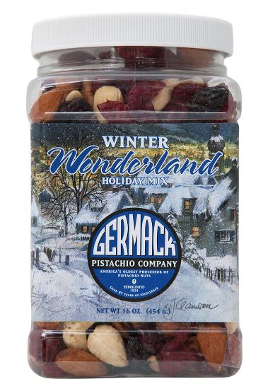 Picture Winter Wonderland Holiday Mix (Cranberries, Cherries, Almonds, Cinnamon Pecans, Macadamias, Cashews) 16 oz