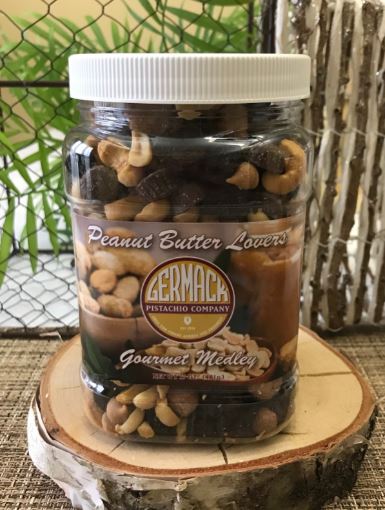 Picture Peanut Butter Lovers Nut Mix (Chocolate PB Cups, PB Drops, Cinnamon Peanuts, Raisins, Cashews) 17oz