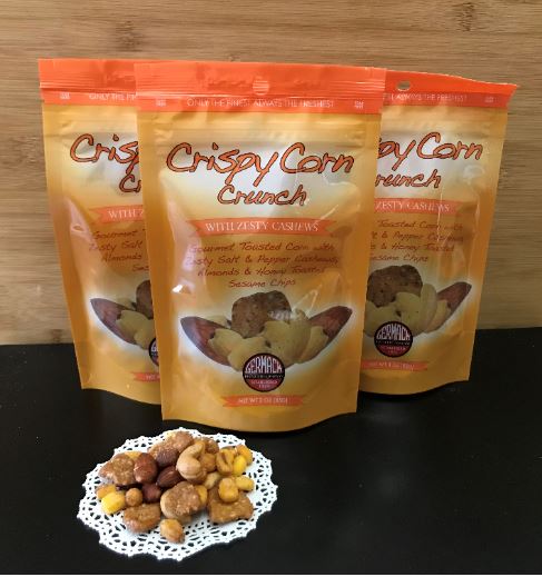 Picture Crispy Corn and Cashew Savory Crunch (Corn, Cashews, Almonds, Sesame Chips) 3 oz