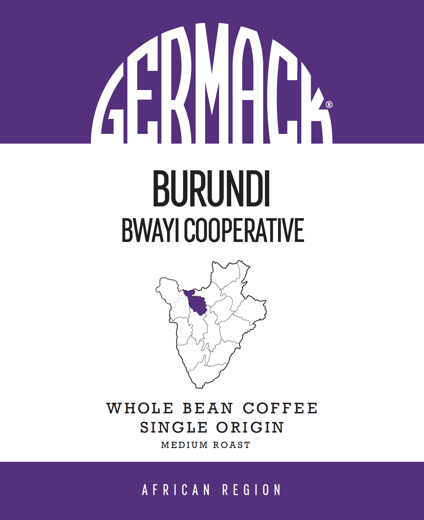 Picture Germack Coffee (5 LB.) - Burundi Bwayi Cooperative