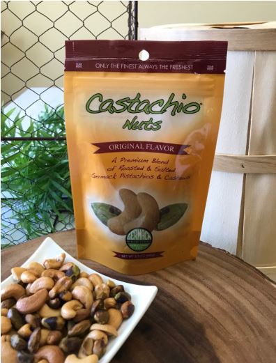 Picture Castachio Nuts - Roasted Salted Pistachios & Cashews  3.5 OZ.  C12