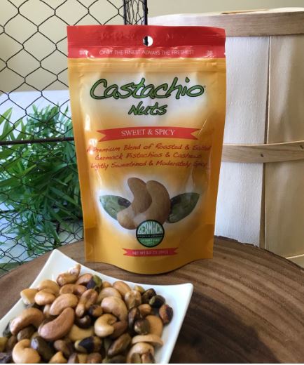 Picture Castachio Nuts - Sweet & Spicy Pistachios & Cashews 3.5 OZ.  C12