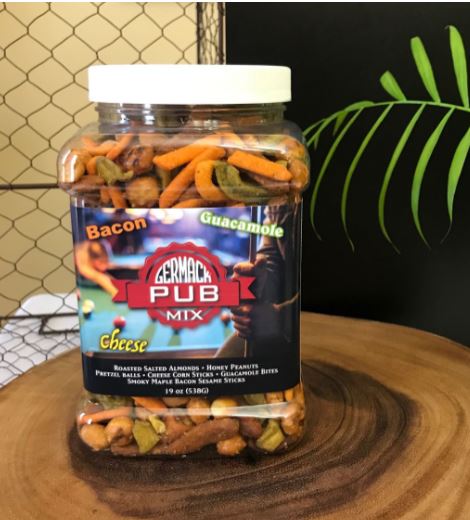 Picture Pub Mix (Almonds, Peanuts, Pretzel, Cheese Sticks, Guacamole Bites, Bacon Sesame Sticks) 19oz 